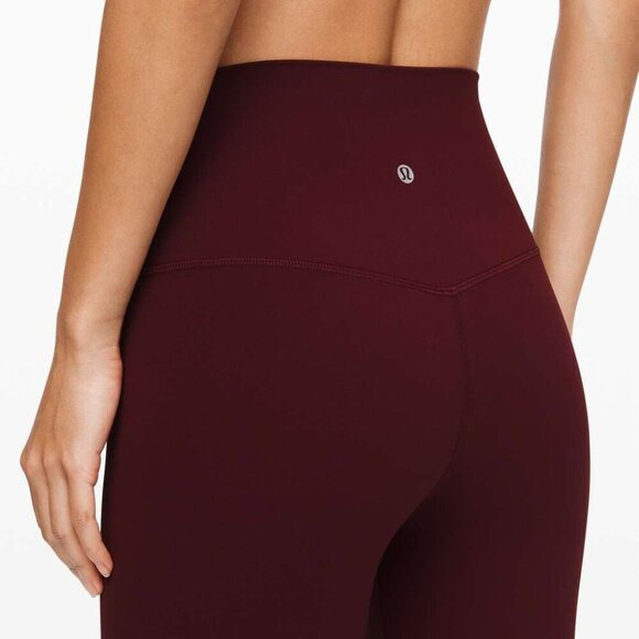 Lululemon Align Crop *21" Garnet- High Rise Cropped Leggings- Size 2 - Picture 4 of 14